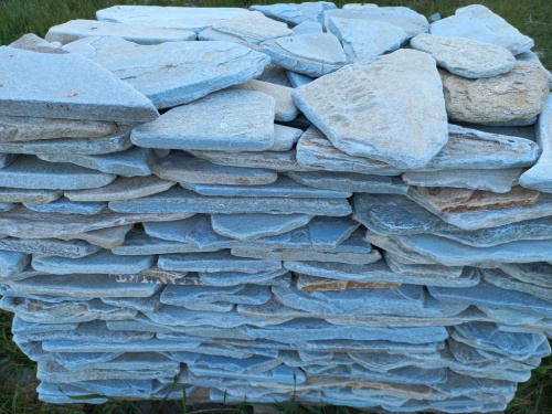 Плитняк златолит зелёный галтованный для цоколя купить в Пензенской области