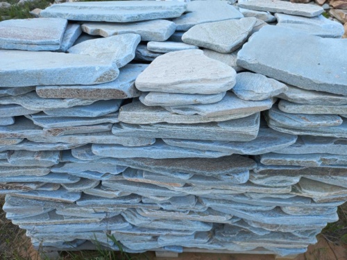 Плитняк златолит зелёный галтованный для цоколя купить в Пензенской области